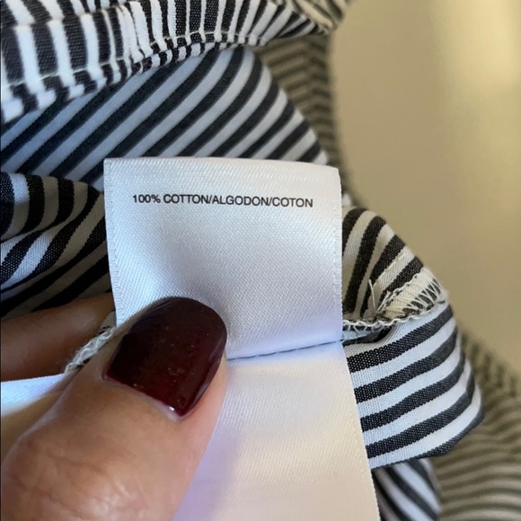 Nine West stripe half zip long sleeve - Picture 5 of 6
